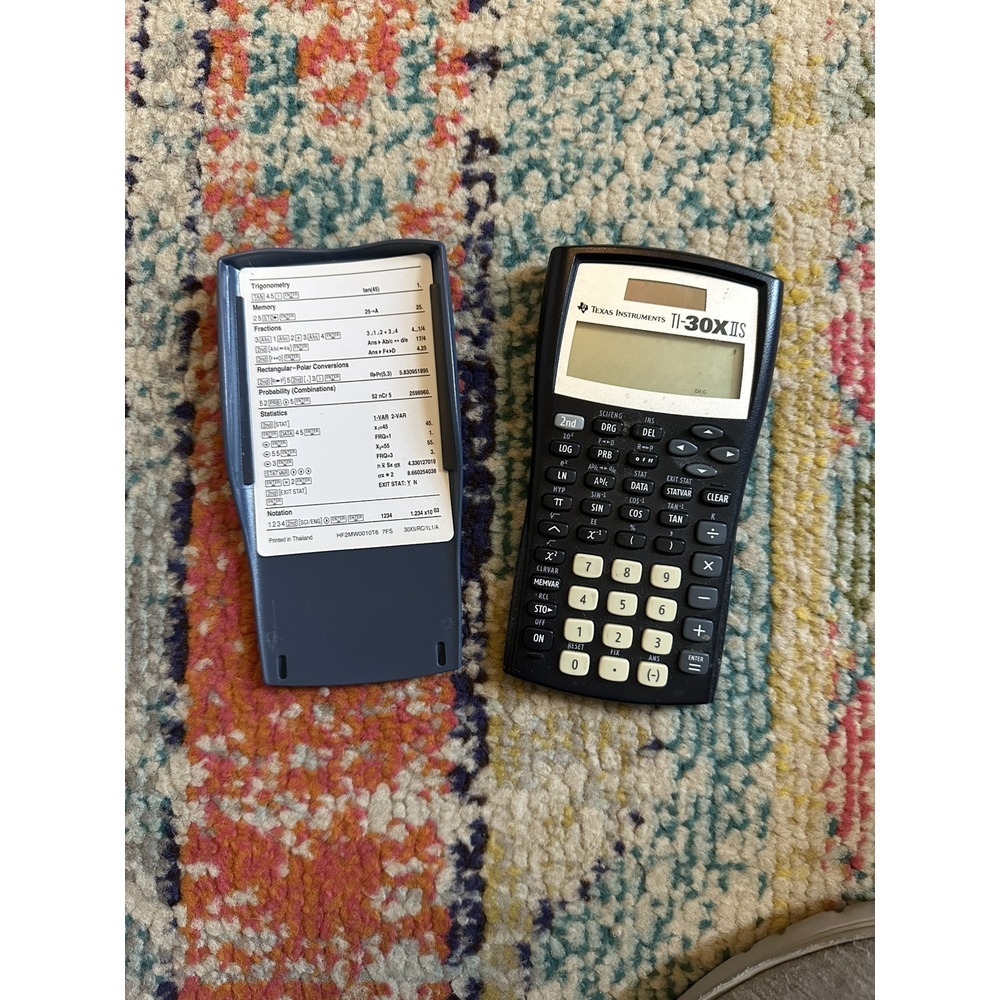 Texas Instruments TI-30XIIS Scientific Calculator, Black with Blue Accents